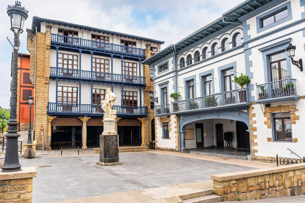 Las casas tradicionales del pueblo vasco de Guetaria