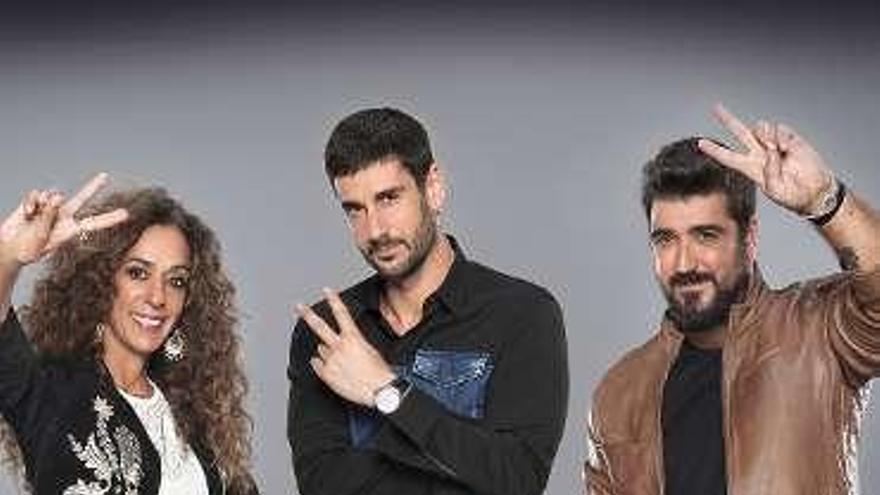 Rosario, Melendi y Orozco.