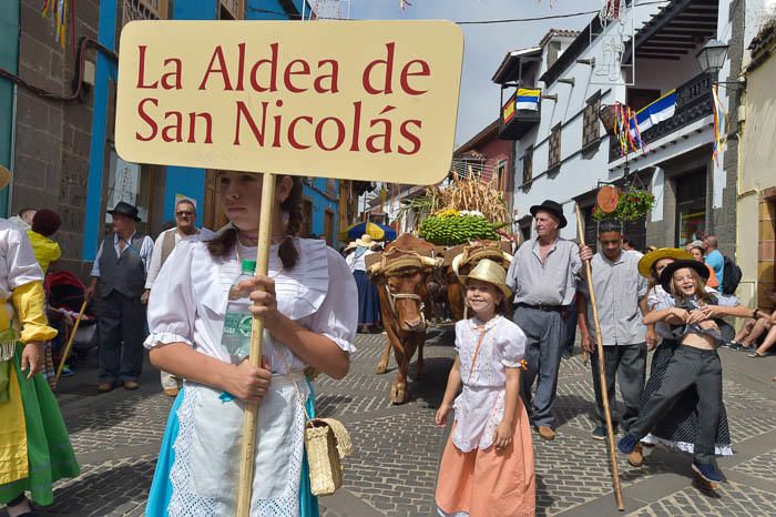 Carretas y grupos en la romería del Pino