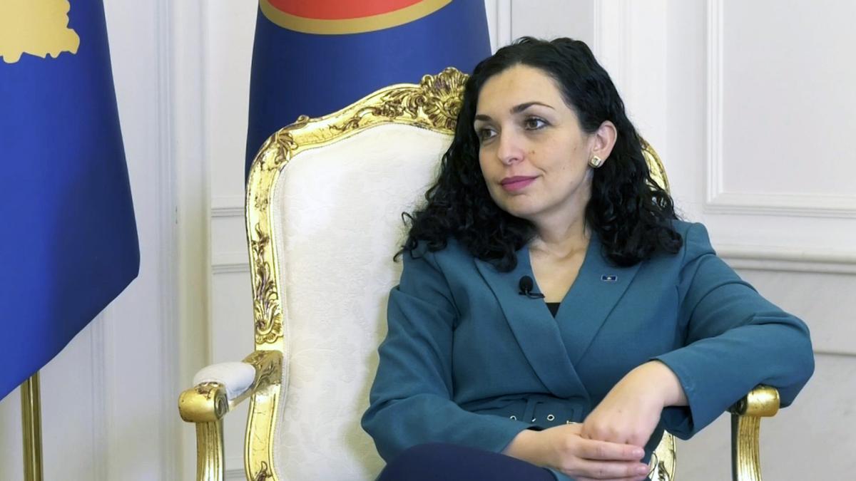 La presidenta de Kosovo, Vjosa Osmani.