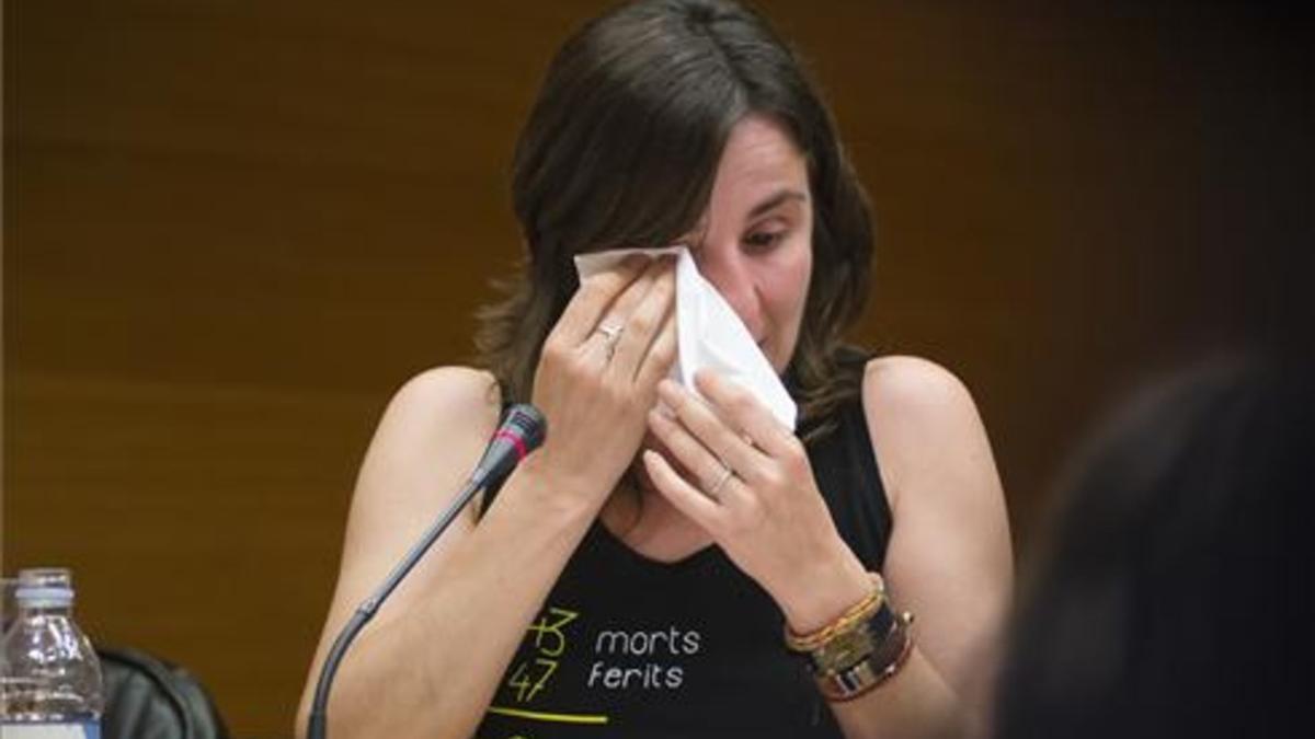 Beatriz Garrote, durante su comparecencia en la comisión de investigación del accidente de Metro Valencia