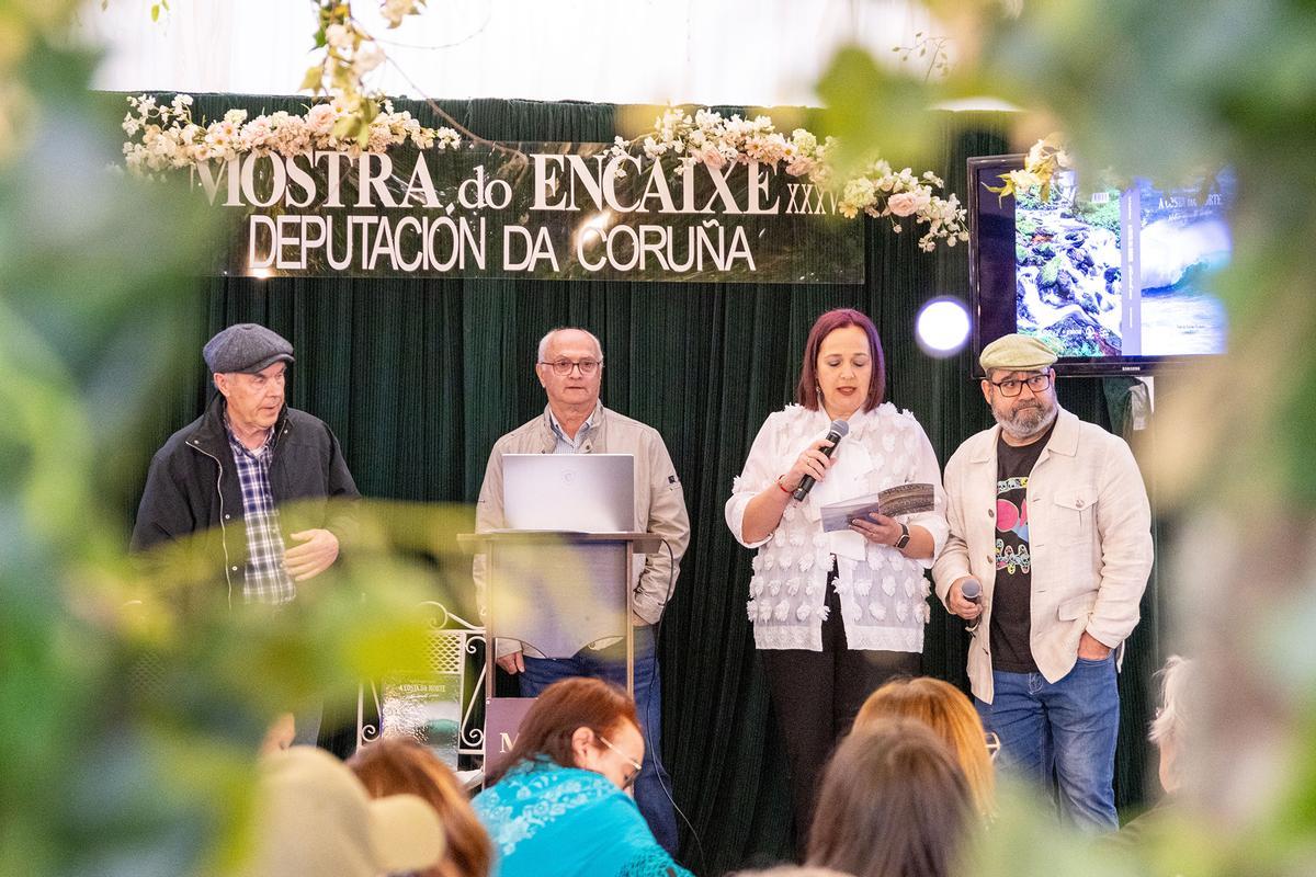 Xan Fernández, izquierda, Antonio Fernández, Sandra Insua y Pepe Formoso.