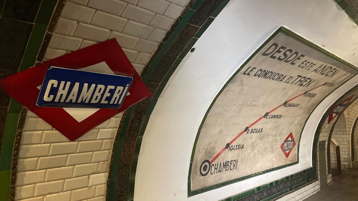 Andén de la estación de Chamberí, en la Línea 1, que dejó de estar operativa en 1966.