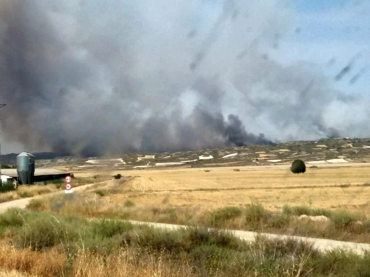 Incendio en la Sierra de Alcubierre