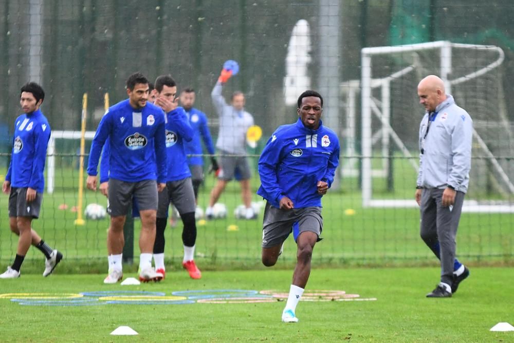 Entrenamiento en la ciudad deportiva de Abegondo.