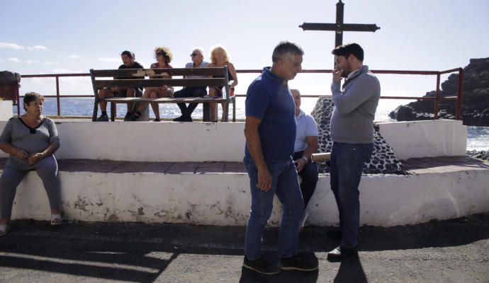 Desalojo de las viviendas en Santa Lucía.