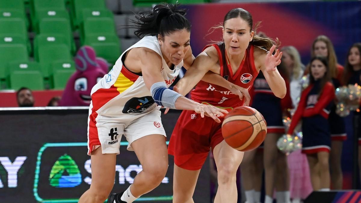 Silvia Domínguez, during the game against Hungary