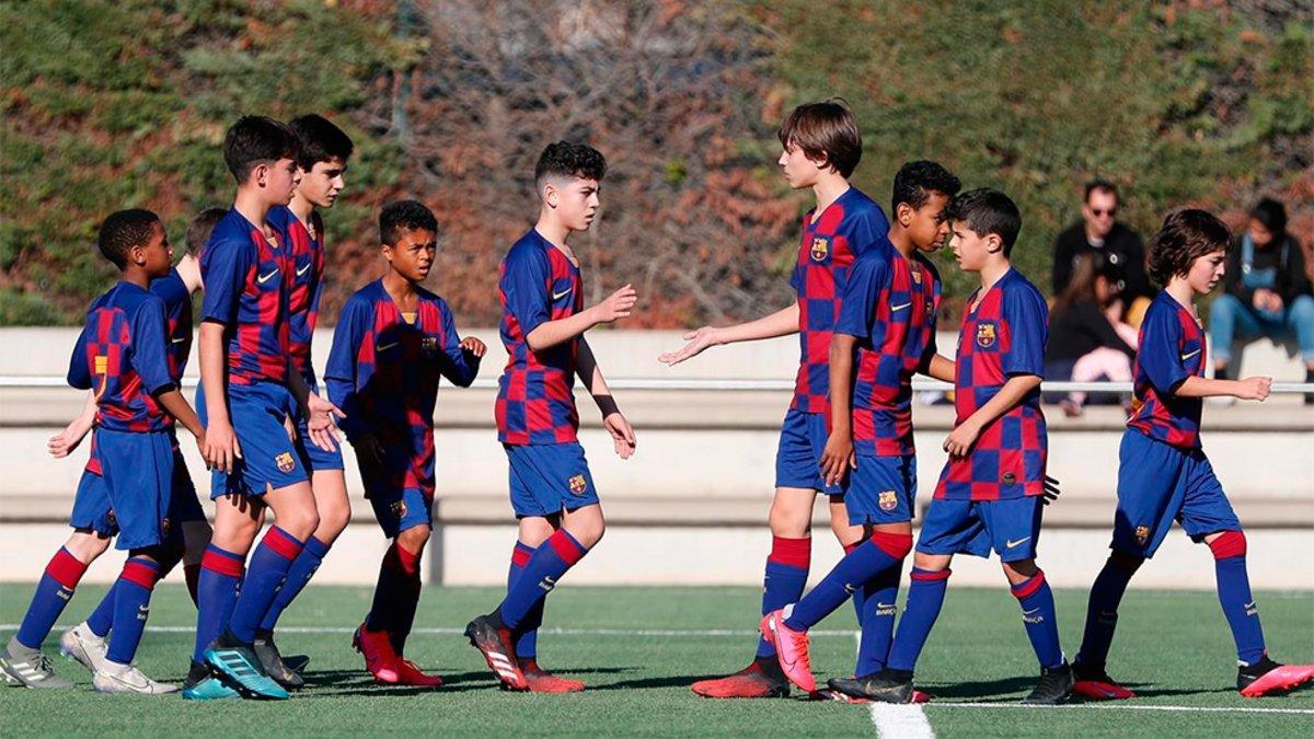 El Infantil del Barça, en un partido esta temporada