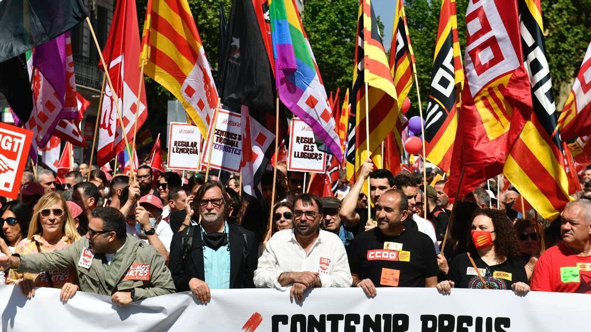 Una manifestación del Primero de mayo en Barcelona.