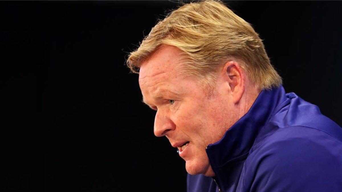 Koeman, en una imagen en sala de prensa