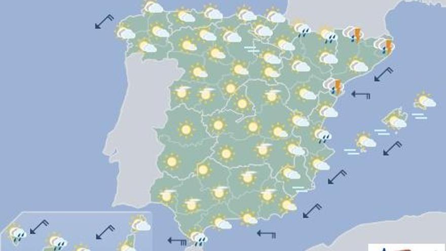 Cielos nubosos y lluvias débiles en el norte de Canarias