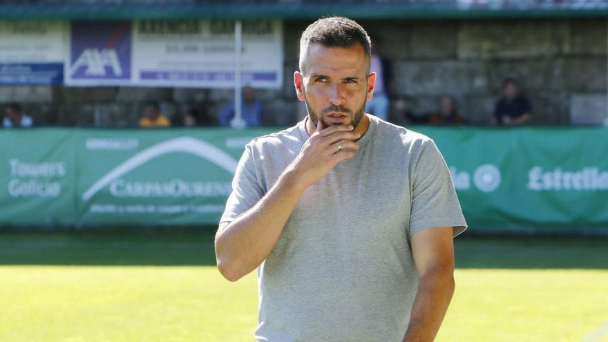 Raúl Jardiel, durante el ecuentro en Espiñedo frente al Gimnàstic de Tarragona. | Iñaki Osorio