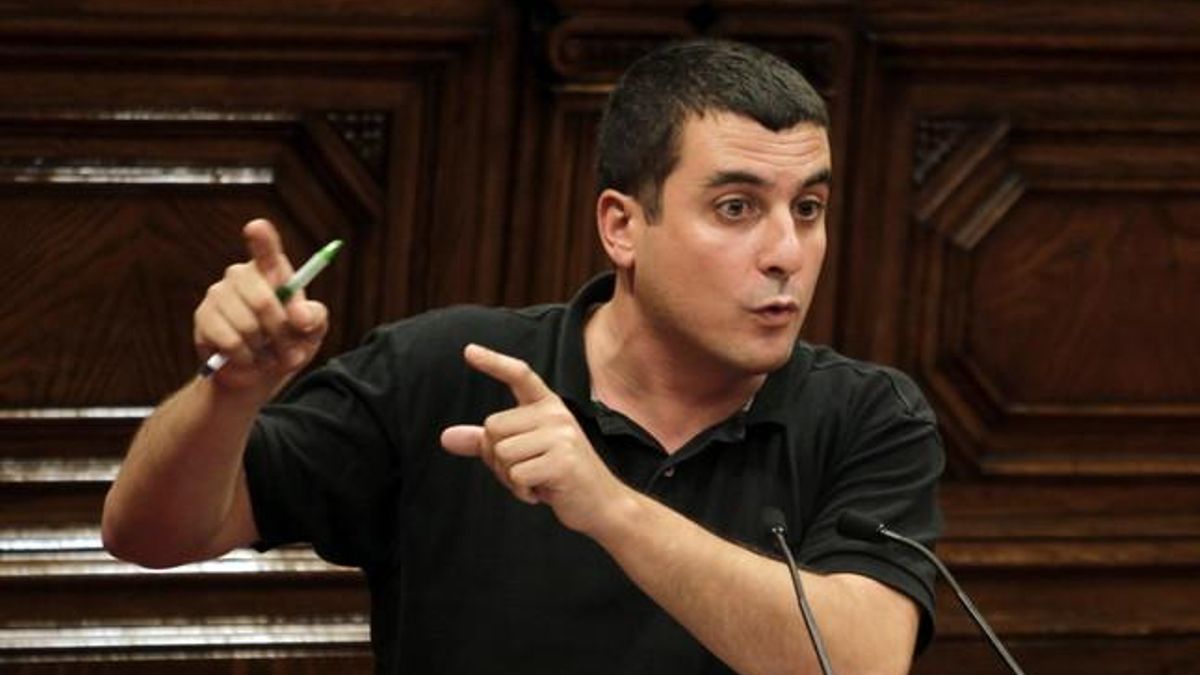 El diputado de la CUP Quim Arrufat, en el debate de política general, foto de archivo. 