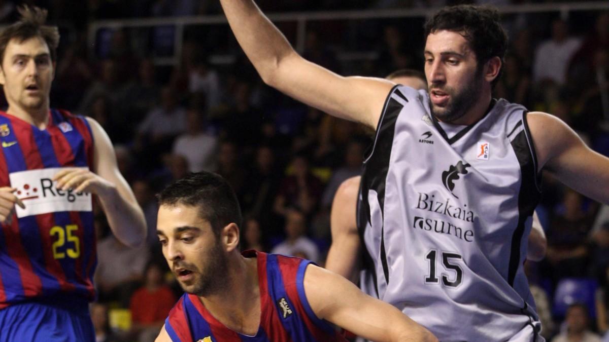 Álex Mumbrú, en un partido ante el Barça