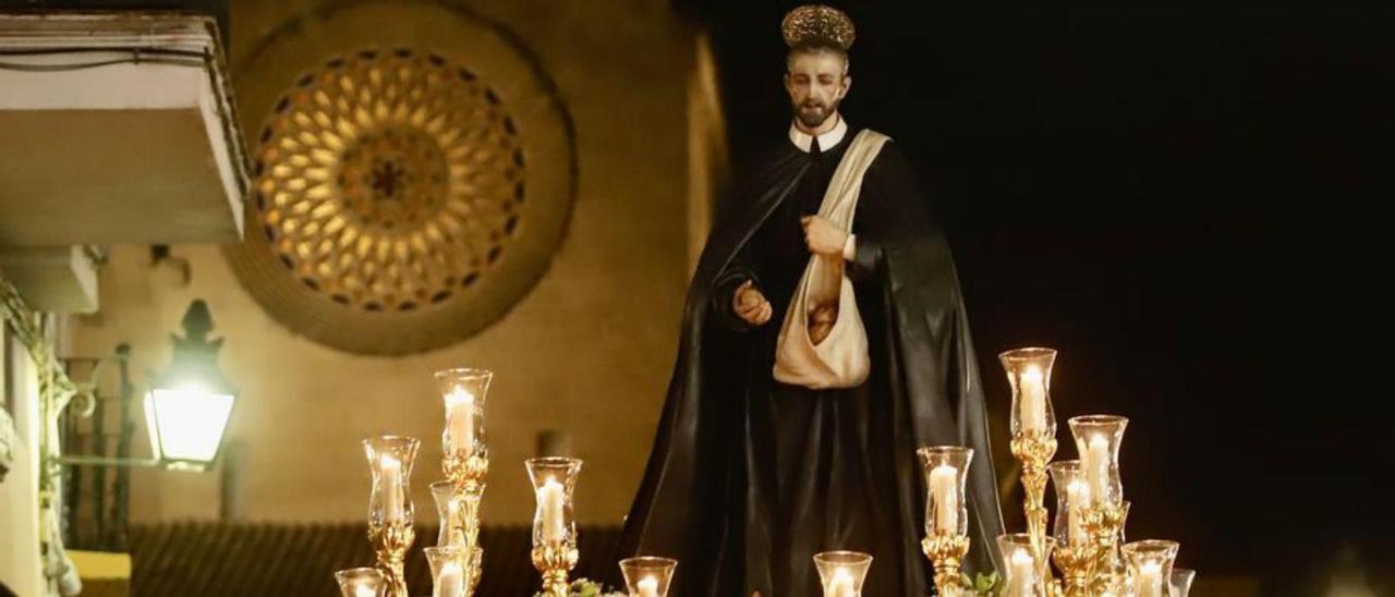 El beato Padre Cristóbal de Santa Catalina, en su última procesión.