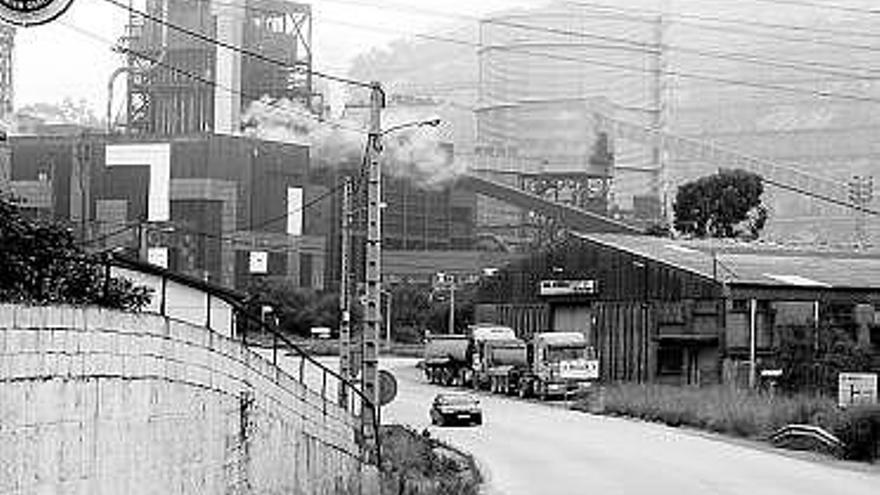 La térmica de Aboño, en la parroquia de Carrió.