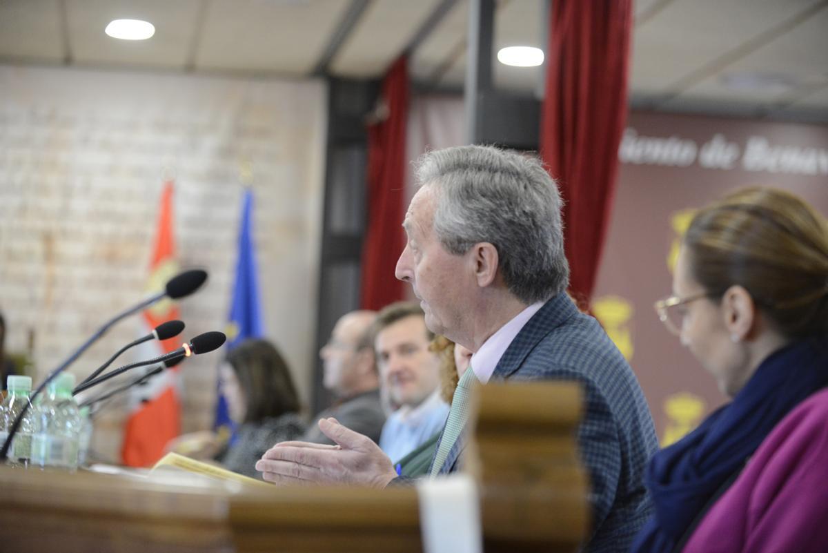 El portavoz de C's Jesús María Saldaña en una intervención plenaria.