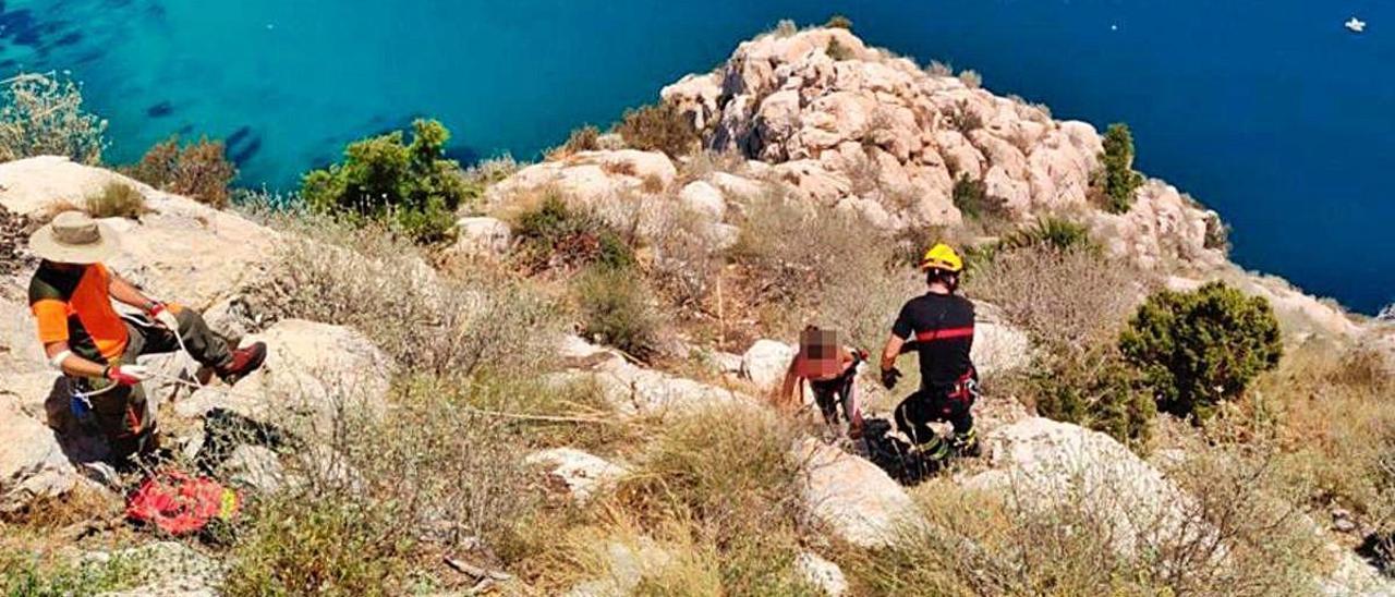 Rescate de cuatro senderistas en el Peñón de Ifach