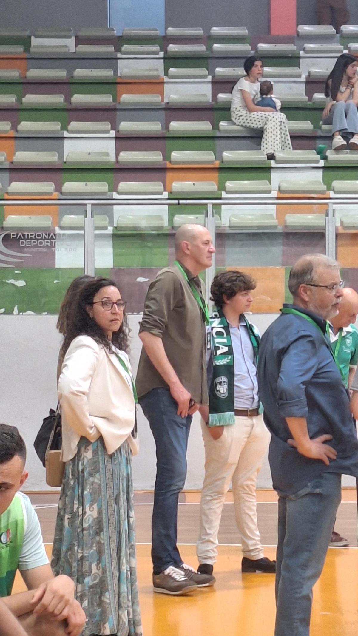 Alberto Herreros, a su llegada al pabellón Javier Casado.