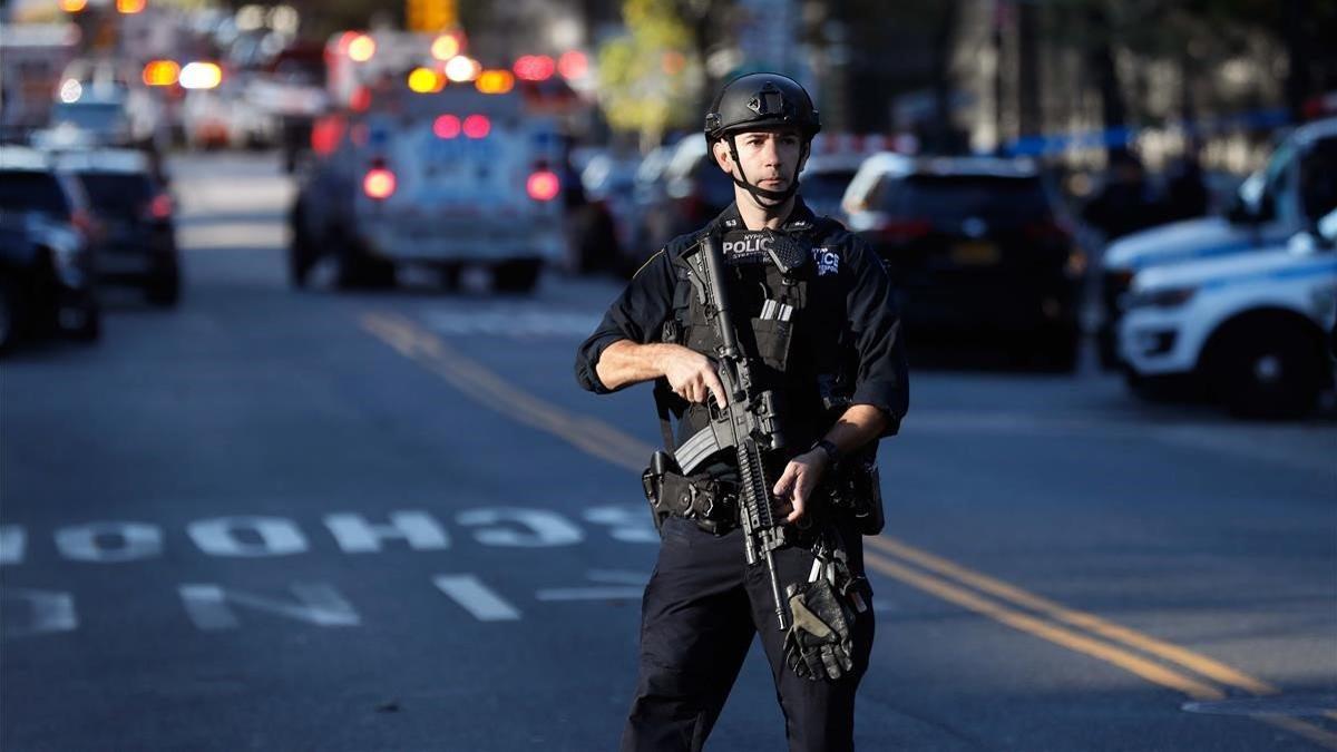 Un policía en Nueva York.