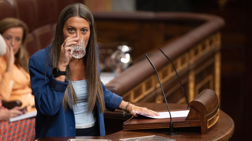 La portavoz de Junts en el Congreso, Miriam Nogueras, este martes.