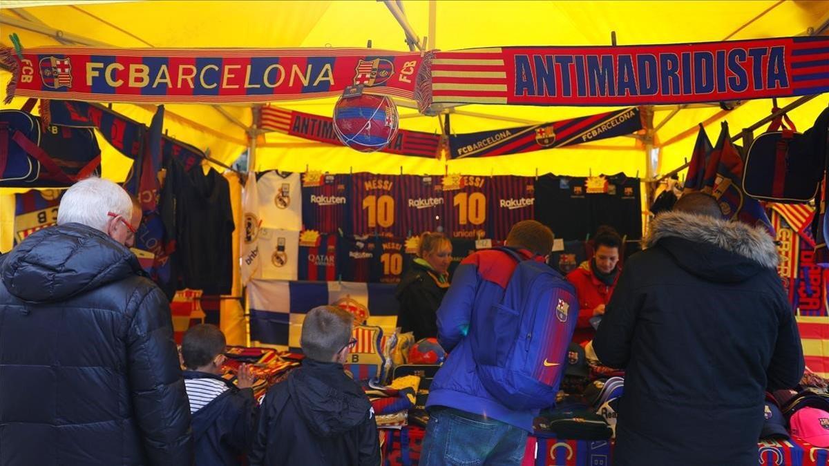 Imagen de los aledaños del Camp Nou.