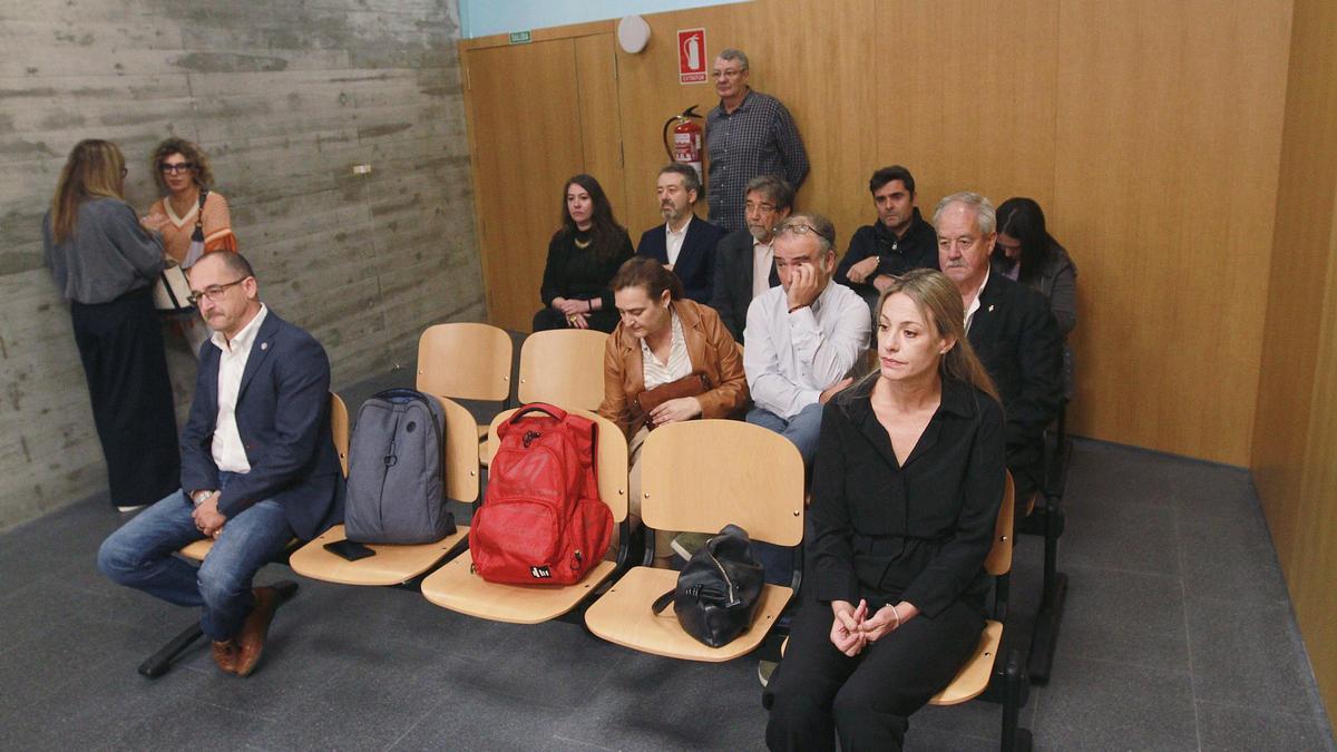 Telmo Ucha y María Barrera, durante el juicio.