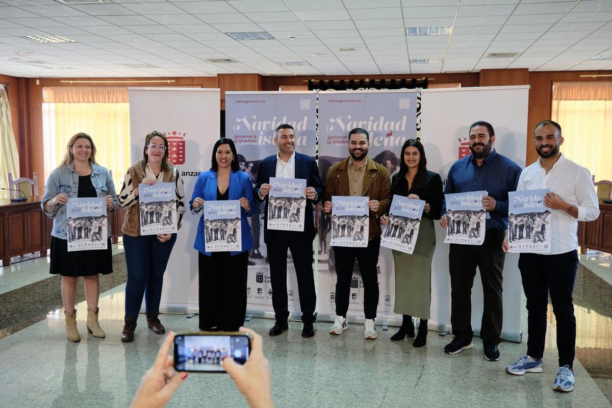 Presentación de la programación de la Navidad Isleña en el Cabildo de Lanzarote este viernes.