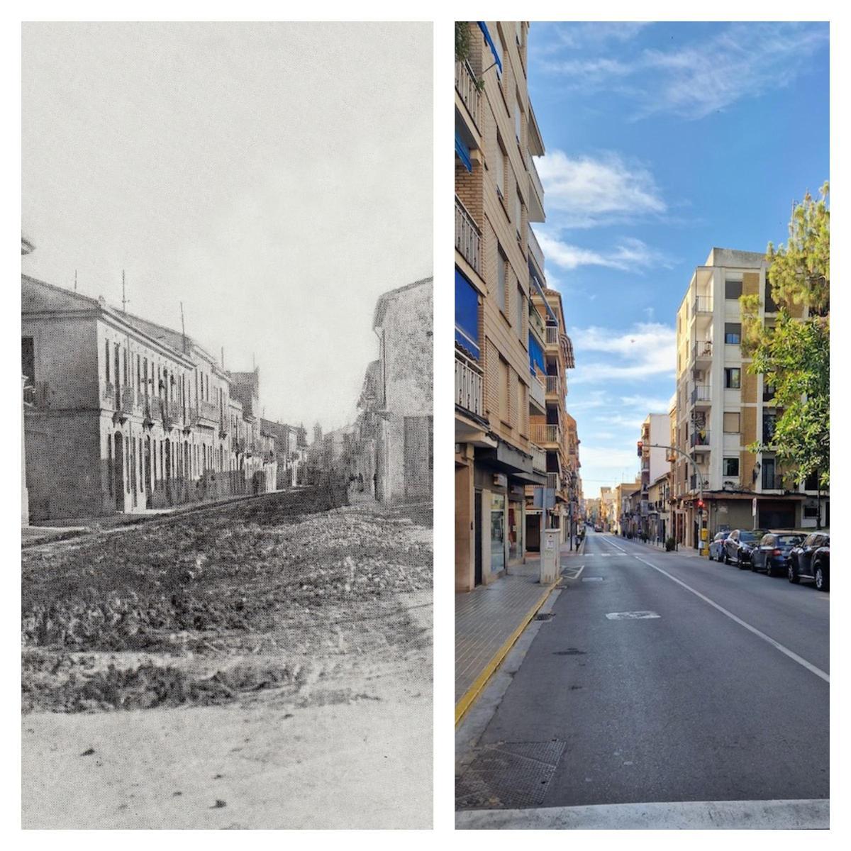 La avenida sin asfaltar.