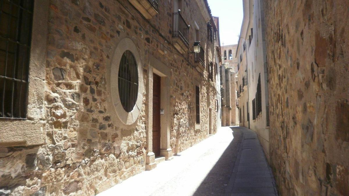 Uno de los bellos rincones del casco histórico de Cáceres.