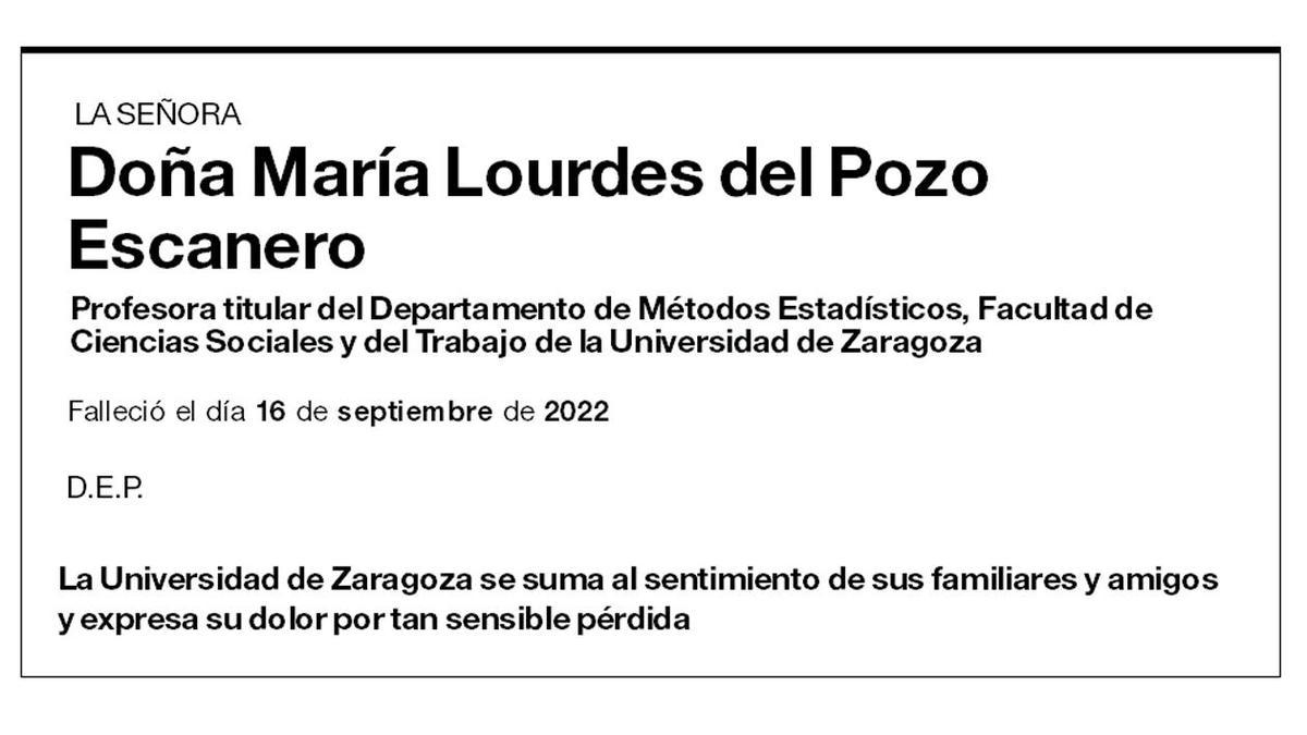 María Lourdes del Pozo Escanero
