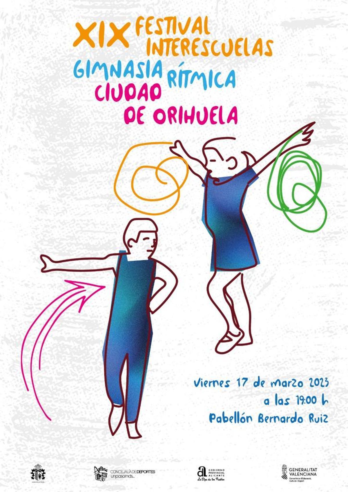Cartel del XIX Festival de Gimnasia Rítmica Ciudad de Orihuela
