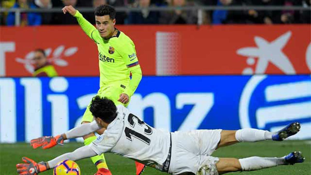 Coutinho continúa con su mala racha ante el Girona