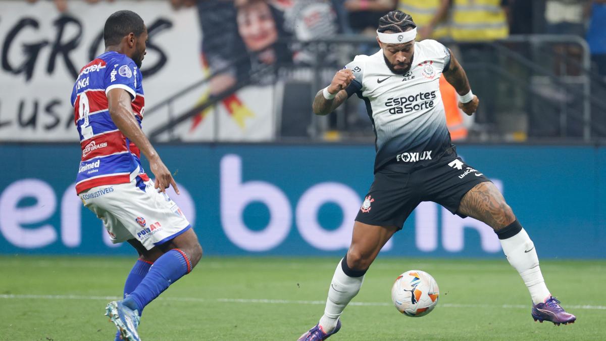 Memphis, durante un partido con el Corinthians contra el Fortaleza