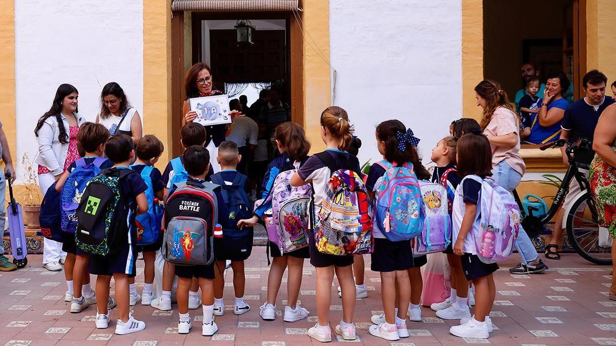 Alumnos en un colegio de Córdoba.