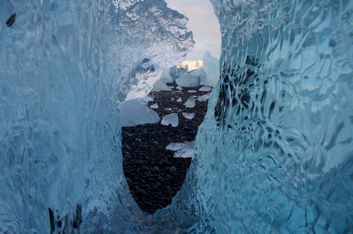 Playa en el glaciar Vatnajökull