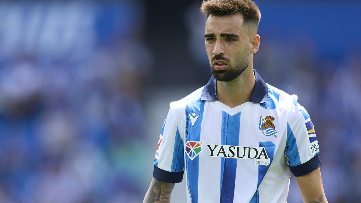 Brais Méndez en un partido con la Real Sociedad