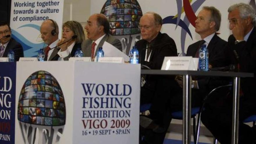 López Font, De Rutier, Quintana, Paz Andrade, Koster, Sánchez Presedo y Fragueiro, en 2009.  // FdV