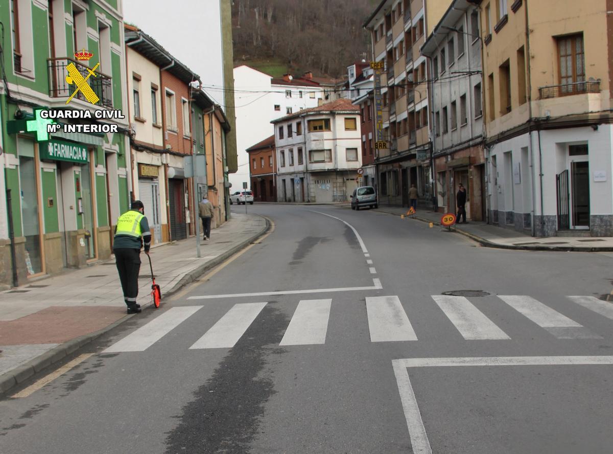 Mediciones en el lugar del suceso.