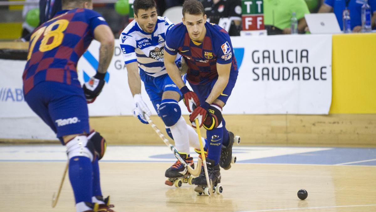 Oruste defiende a Roca en el Liceo-Barça del año pasado.