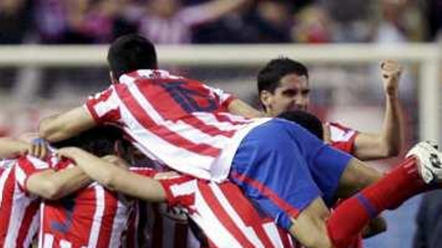Los jugadores del Atlético.