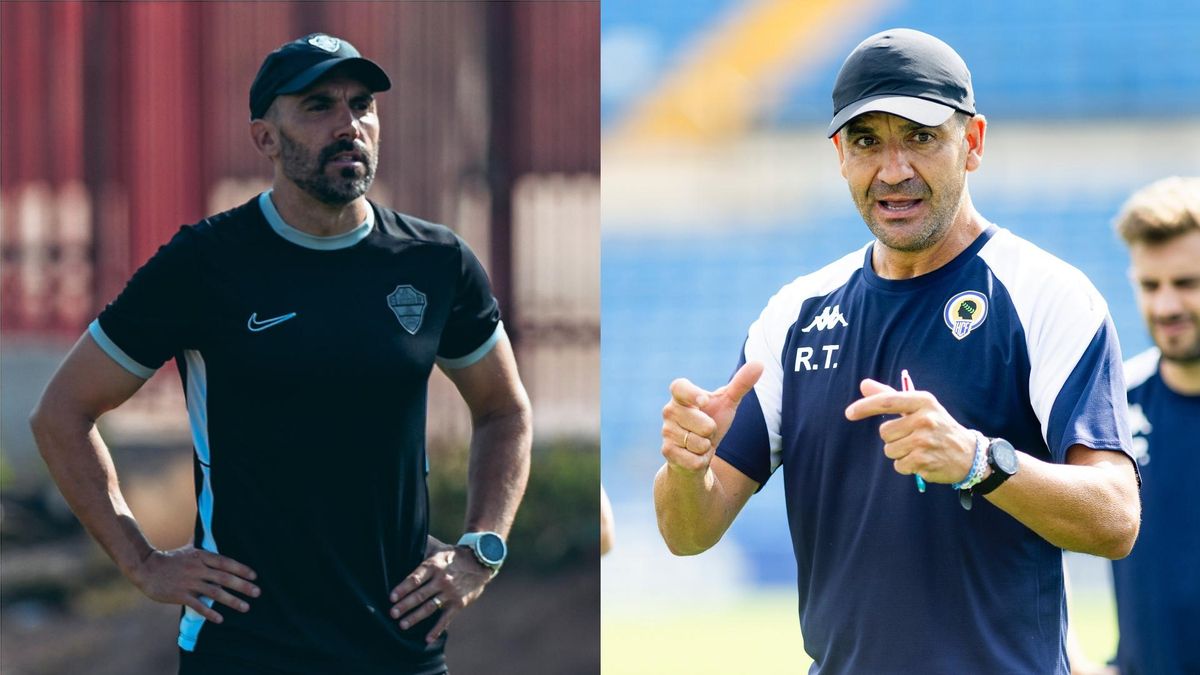Eder Sarabia, a la izquierda, y Rubén Torrecilla, a la derecha, durante esta pretemporada.