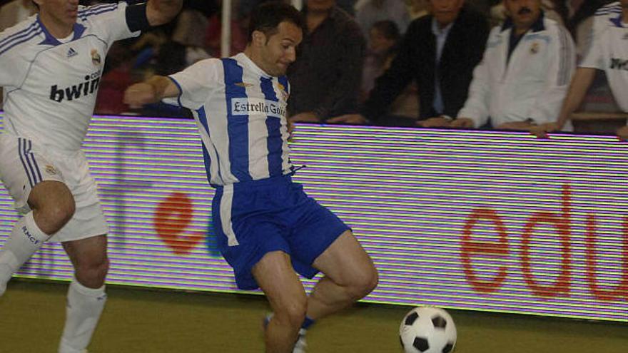 Martín Vázquez y Manjarín, en el último Madrid-Dépor en pista.