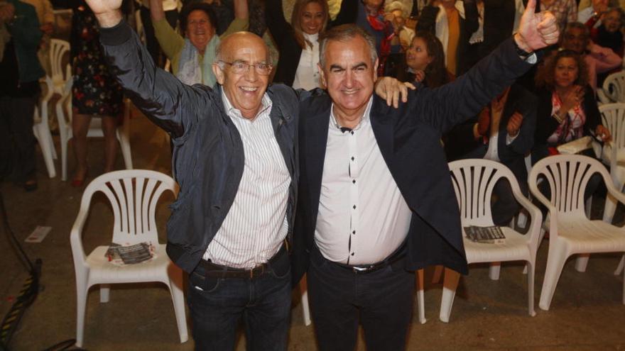 Gras (izquierda) y Tovar, durante la campaña electoral.