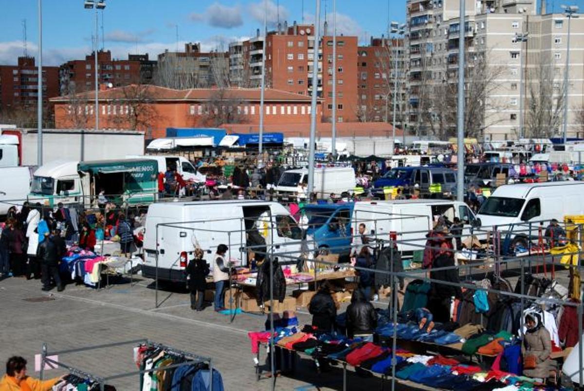 Mercadillo municipal de Móstoles en el año 2019