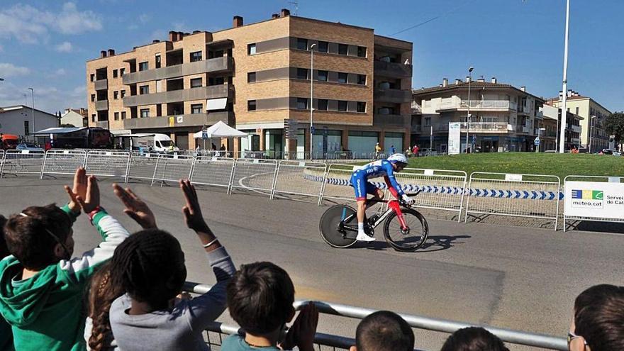 Els carrers de Banyoles van veure la contrarellotge individual de la Volta a Catalunya