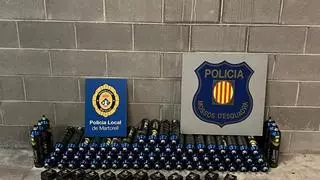 Tres detenidos en Martorell por transportar 70 botellas del 'gas de la risa' en dos coches