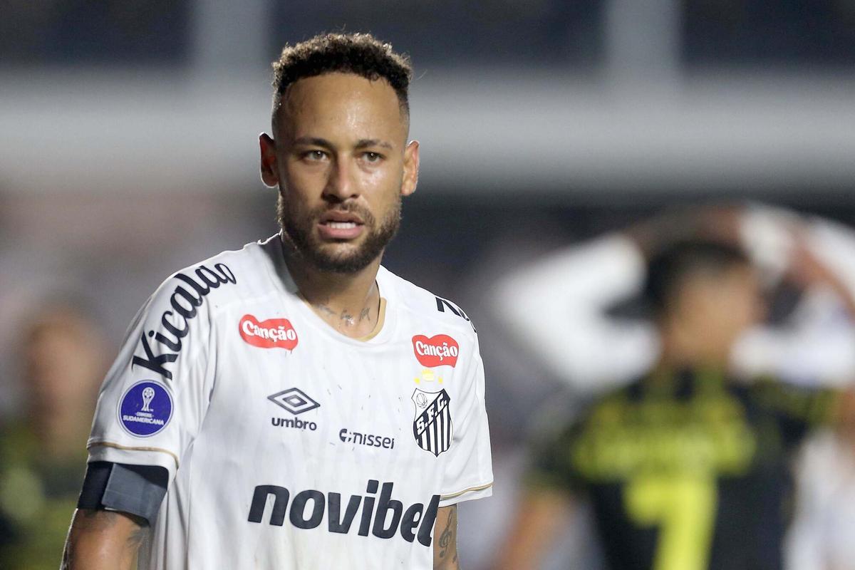 Neymar Jr., en el Santos-Deportivo Recoleta