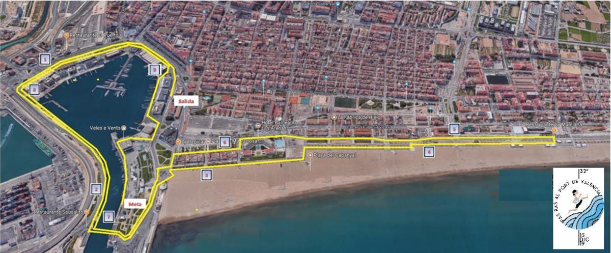Recorrido de la XXXIV Pas Ras al Port de València.