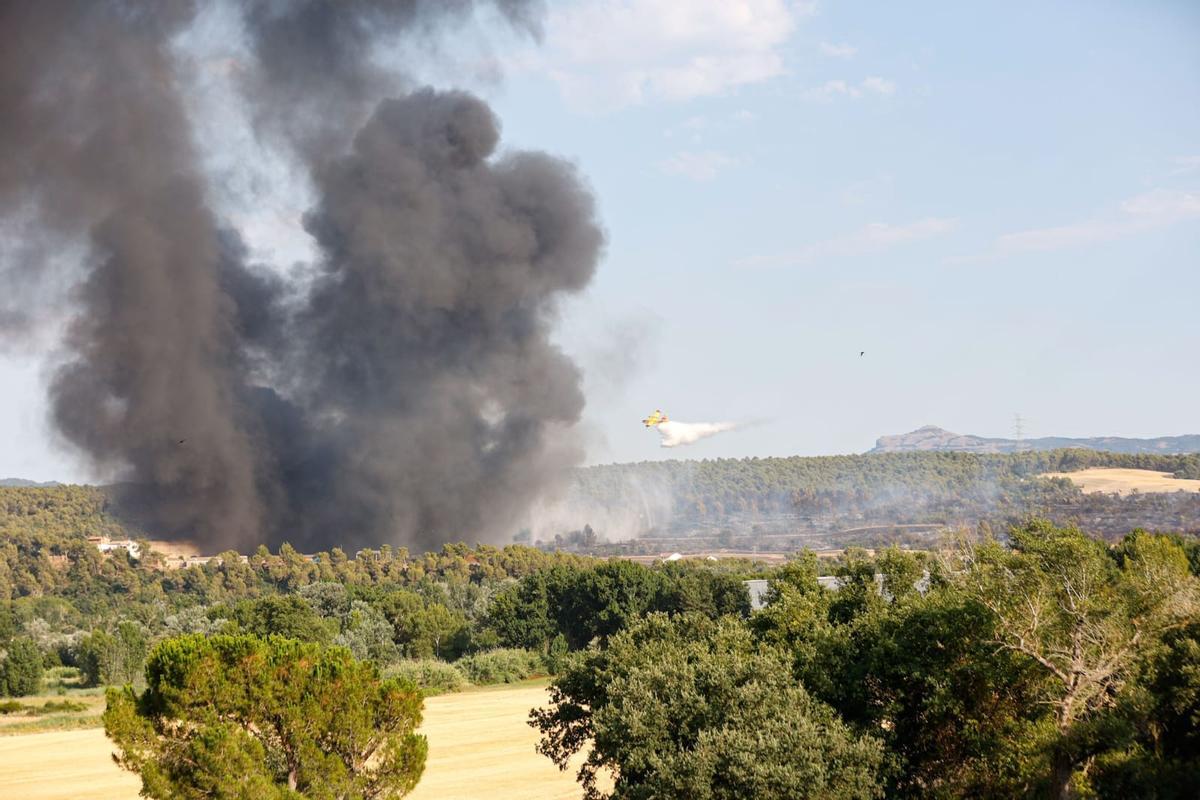 El foc de Navarcles i el Pont de Cabrianes, en imatges